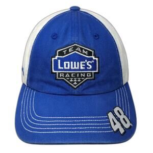 Checkered Flag Sports Baseball Cap Blue One Size Lowe's Racing Johnson 48 Hat